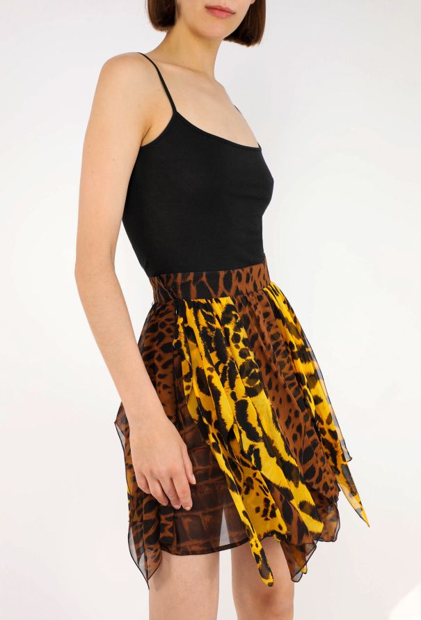 Gianni Versace Printed Chiffon Skirt, 1992 - 1