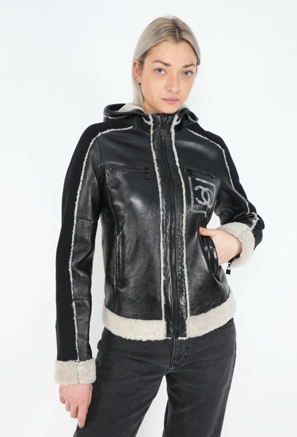 Chanel Fall 2008 'CC' Shearling Hooded Jacket - 5