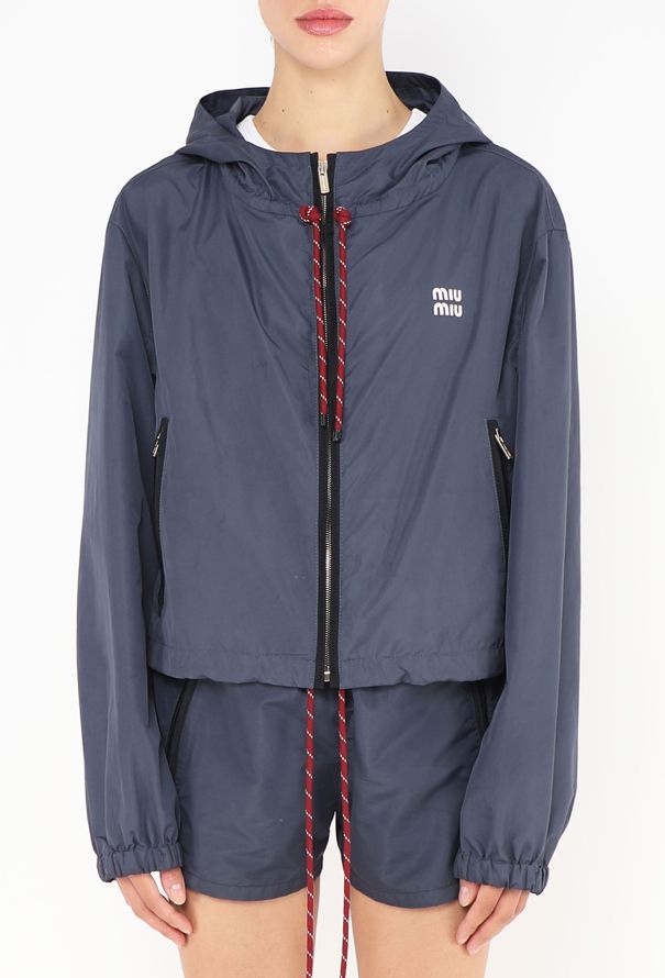 Miu Miu 2024 Hooded Logo Windbreaker - 2 Miu Miu 2024 Hooded Logo Windbreaker - 2