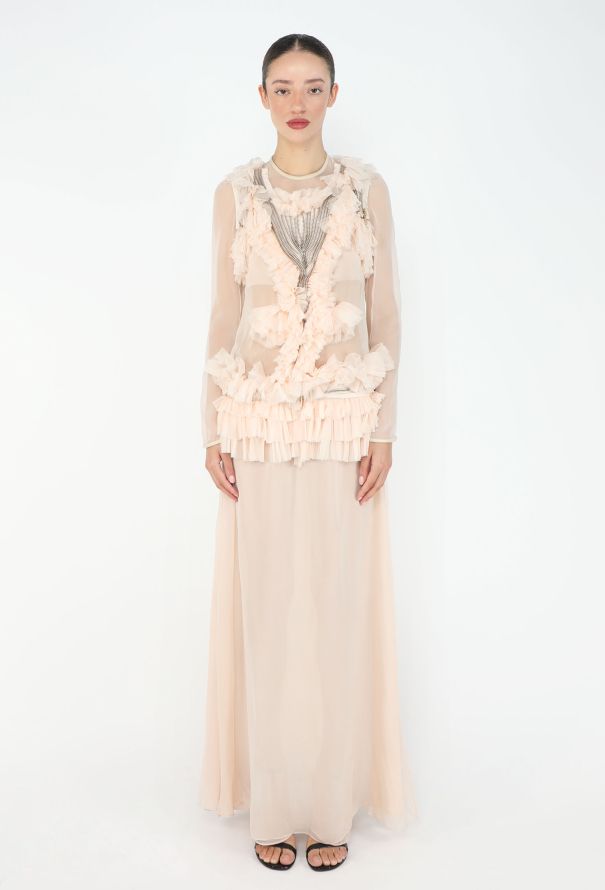 Givenchy S/S 2011 Chiffon Décolleté Zip Gown - 1