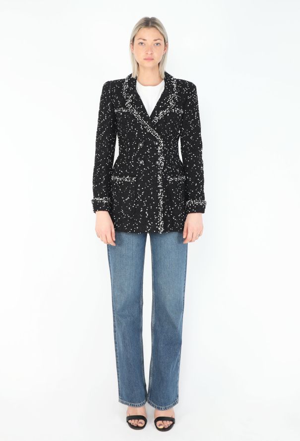 Chanel COLLECTOR 1995 Bicolor Tweed 'CC' Blazer - 4