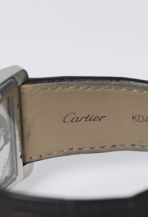 Cartier Grey Steel Tank MC Automatic Watch - 8