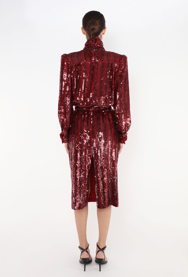 Saint Laurent STUNNING F/W 2020 Sequin Lavallière Dress - 6