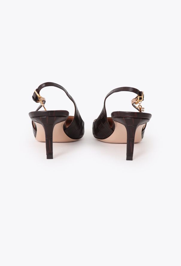 Tom Ford 2023 Angelina Croco Slingbacks - 4