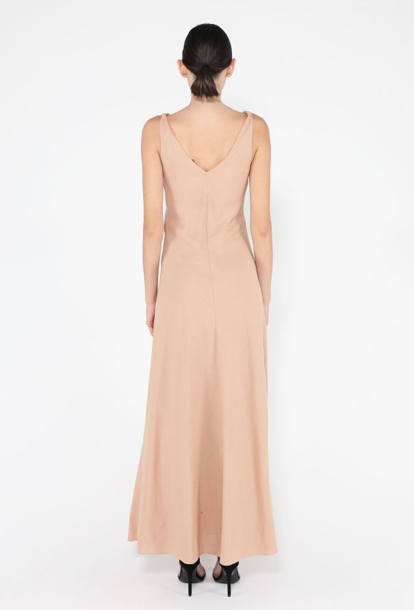 Loro Piana Callie Linen Bias-Cut Dress, 2022 - 4