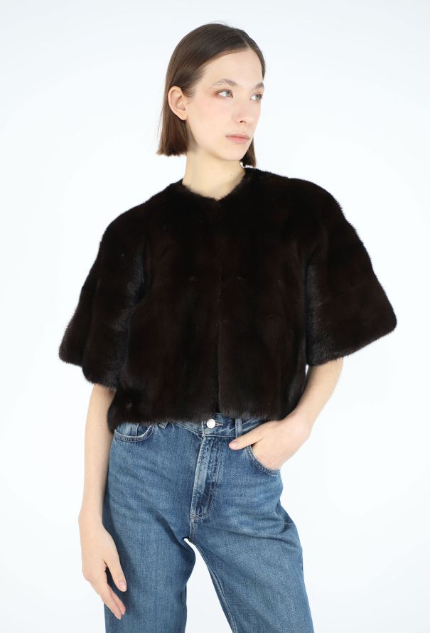 Saint Laurent Edition Mink Fur Bolero Jacket - 1