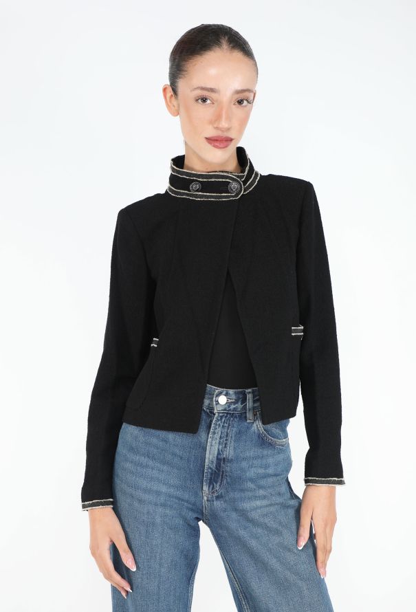 Chanel Resort 2014 Paris-Singapore Bouclé Military Jacket - 1