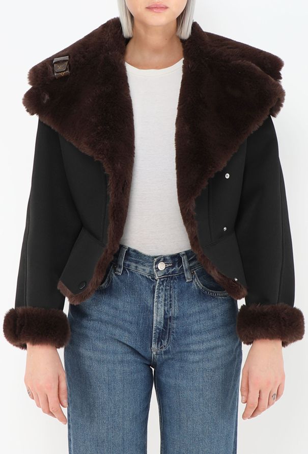 Louis Vuitton F/W 2019 Faux Shearling Aviator Jacket - 6