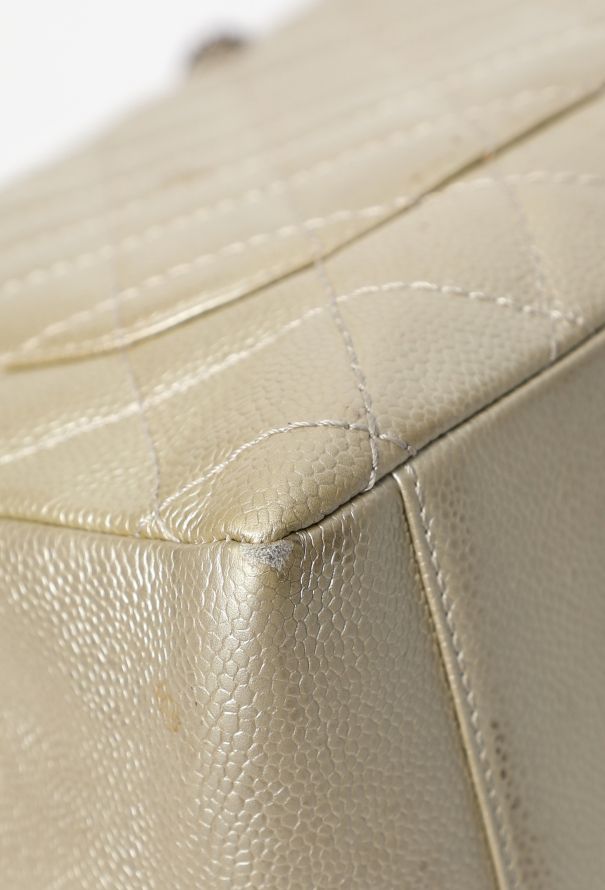 Chanel Metallic Caviar Grand Shopping Tote - 8