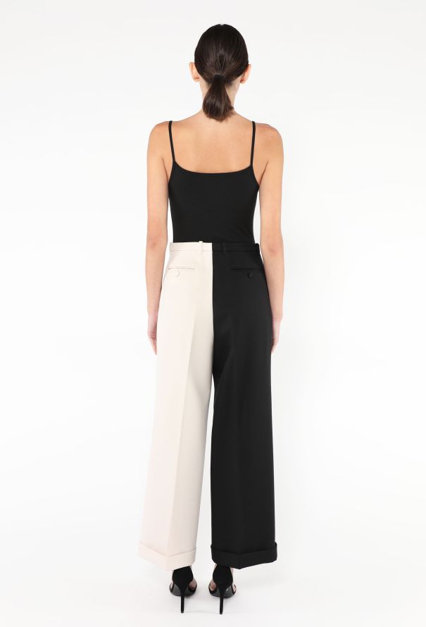 Gucci Resort 2023 Bicolor mid-rise Twill Trousers - 5