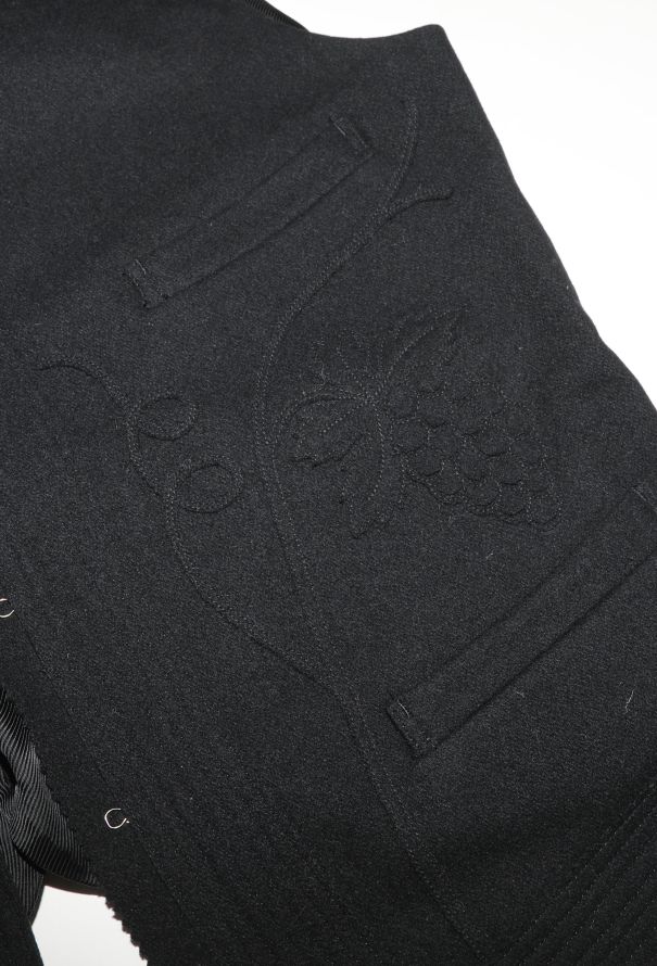 Yohji Yamamoto 1993 Embroidered Felted Vest - 7 Yohji Yamamoto 1993 Embroidered Felted Vest - 7