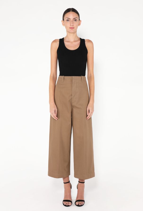 Bottega Veneta 2024 Cotton Twill Culotte Trousers - 2