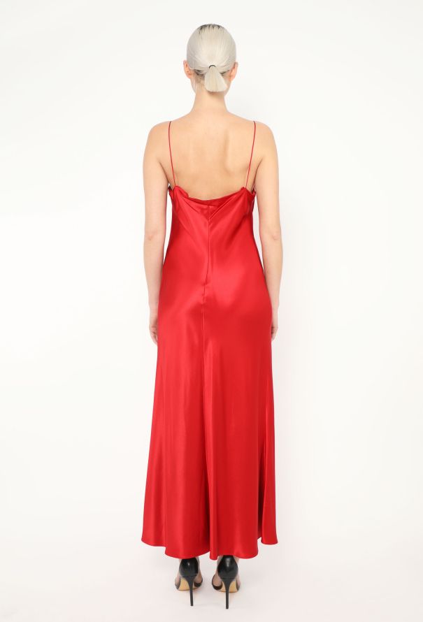 Refine Carolyn Silk Slip Dress Red - 3 Refine Carolyn Silk Slip Dress Red - 3