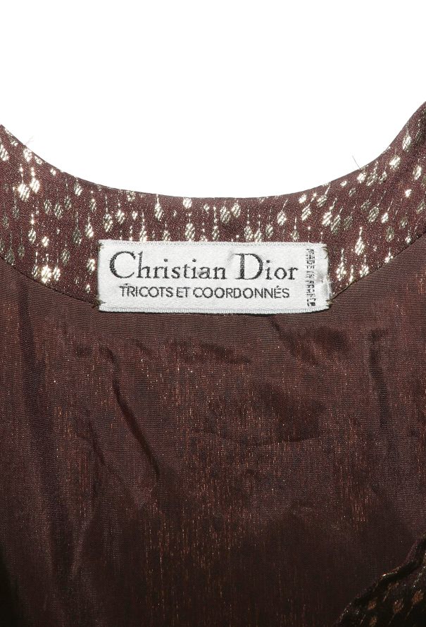 Dior '70s Lamé Jacquard Tunic Dress - 7