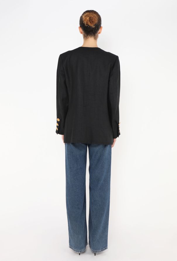 Saint Laurent Vintage Double-Breasted Military Blazer - 5