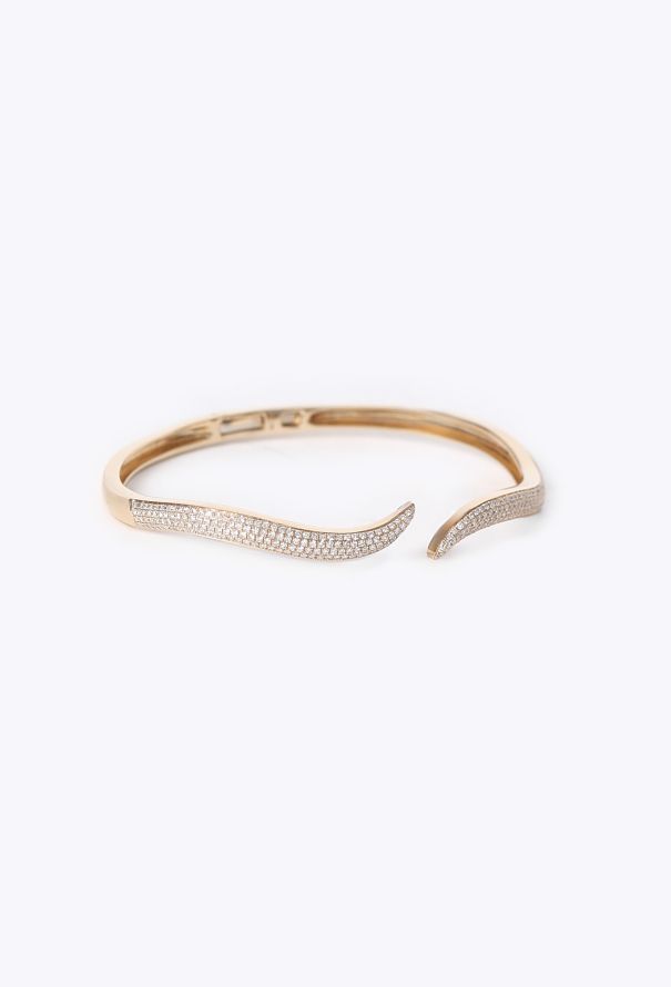 Modern Fine Jewelry Stephanie Gottlieb Ivy Pave Wave Cuff - 3