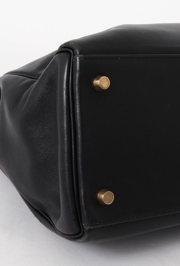Hermès Vintage Black Swift Kelly Retourné 35 - 9