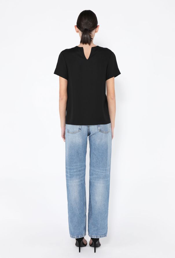 Céline Silk Crêpe Crewneck Blouse - 4