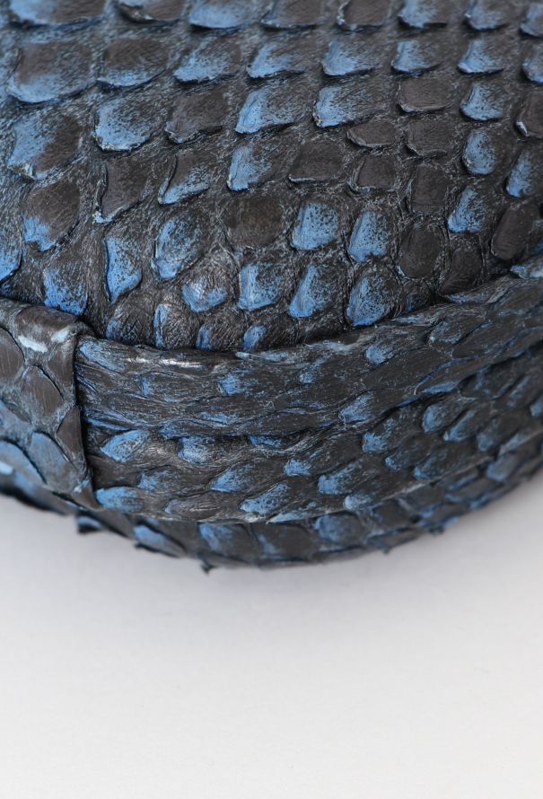 Bottega Veneta Blue Python Clutch - 8