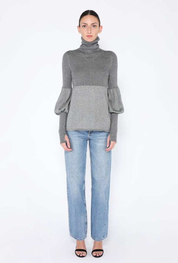 Chanel F/W 2005 Cashmere Lamé Turtleneck - 3