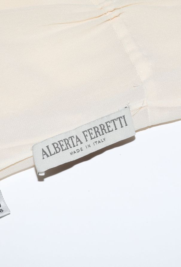 Alberta Feretti '90s Hand-Embroidered Slip Dress - 6