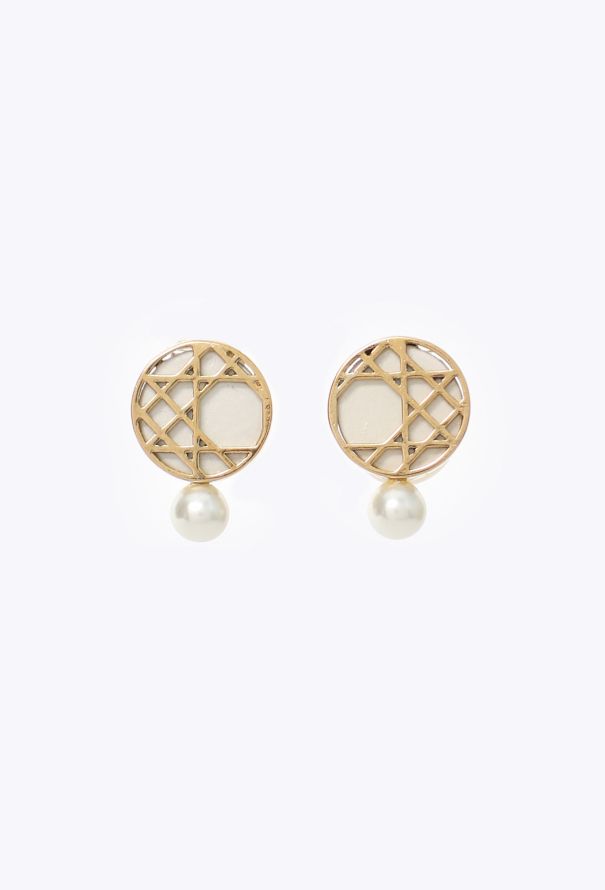 Dior Cannage Pearl Clip-On Earrings - 1