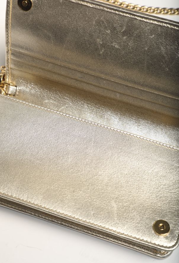 Miu Miu Gold Quilted Wallet On Chain - 11 Miu Miu Gold Quilted Wallet On Chain - 11
