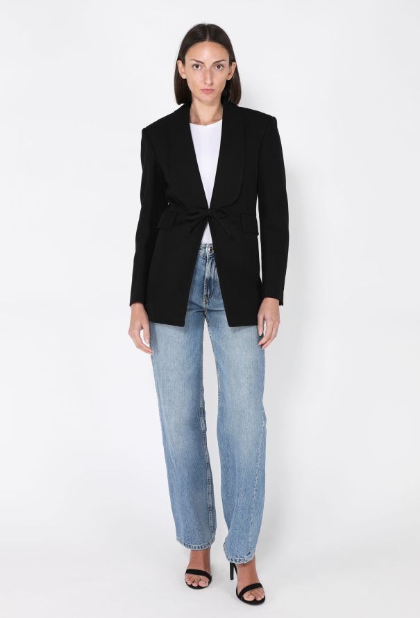Bottega Veneta Ottoman Tie-Front Blazer, S/S 2023 - 4