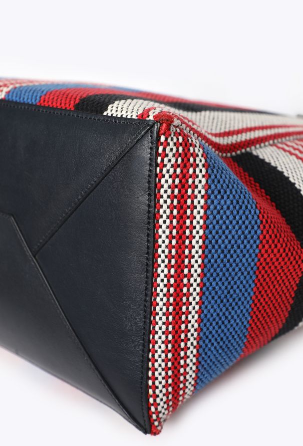 Céline Striped Canvas Phantom Cabas Tote - 9
