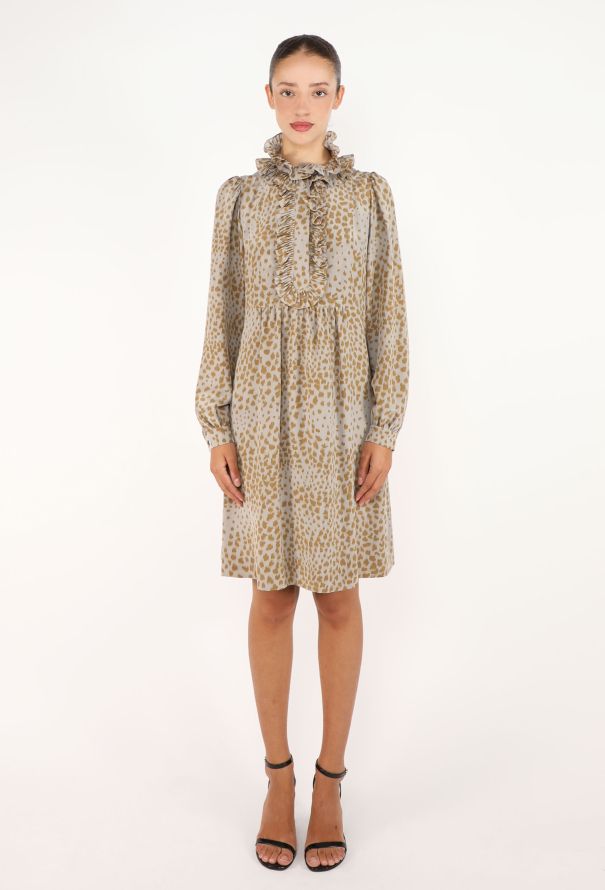 Chloé Ruffled Silk Smock Dress - 2