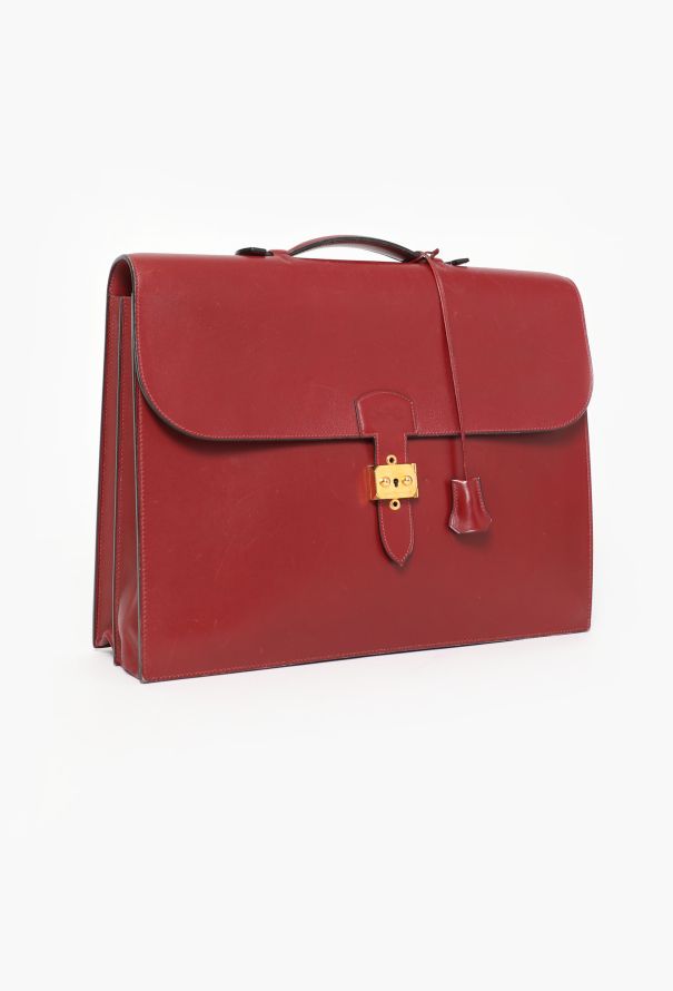 Hermès '90s Rouge H Box Sac à Dépêches - 2 Hermès '90s Rouge H Box Sac à Dépêches - 2