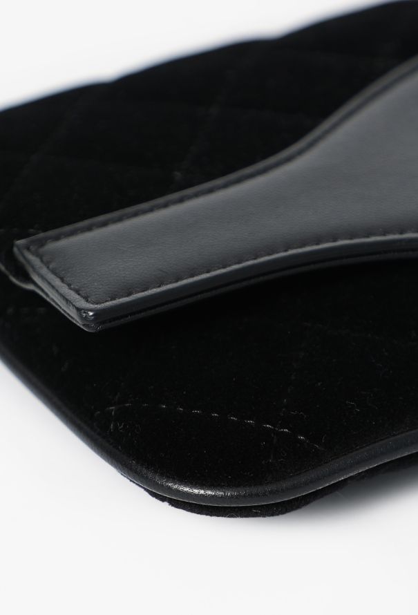 Chanel Small Classic Quilted Velvet 31 Clutch - 9