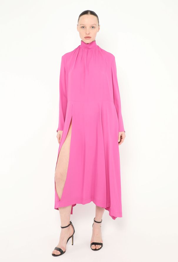 Balenciaga S/S 2017 Silk Slit Tunic Dress - 3