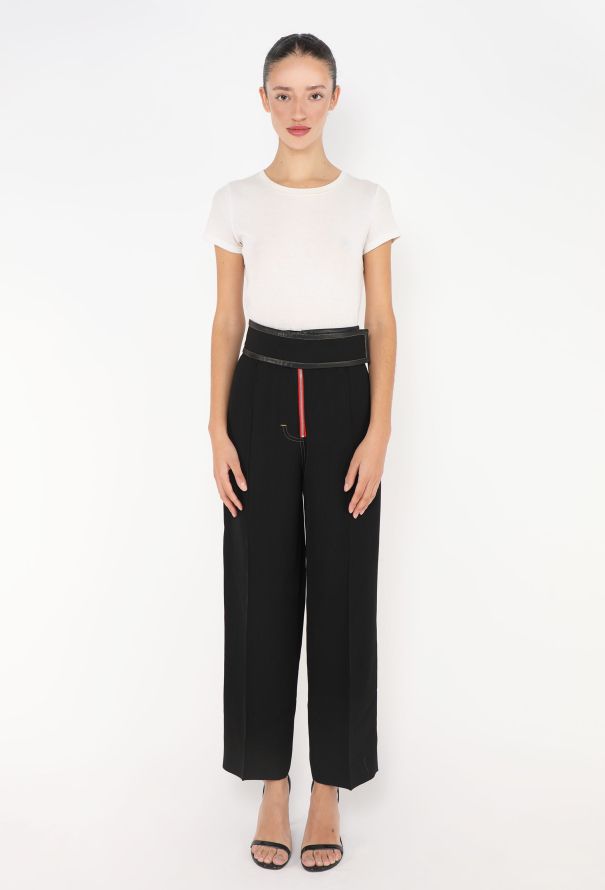 Céline S/S 2016 Belted Zip Trousers - 1