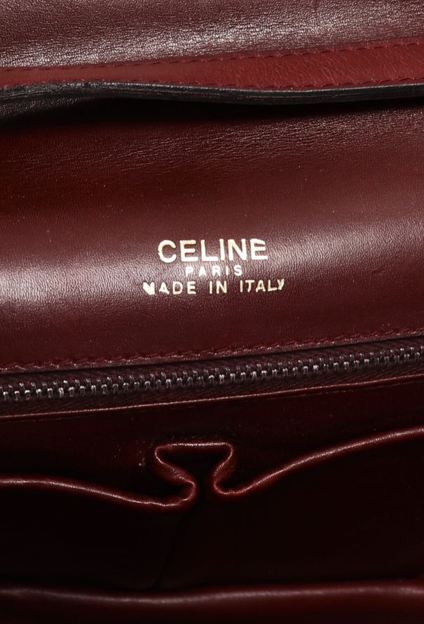 Céline Vintage Calèche Bag Burgundy - 11 Céline Vintage Calèche Bag Burgundy - 11