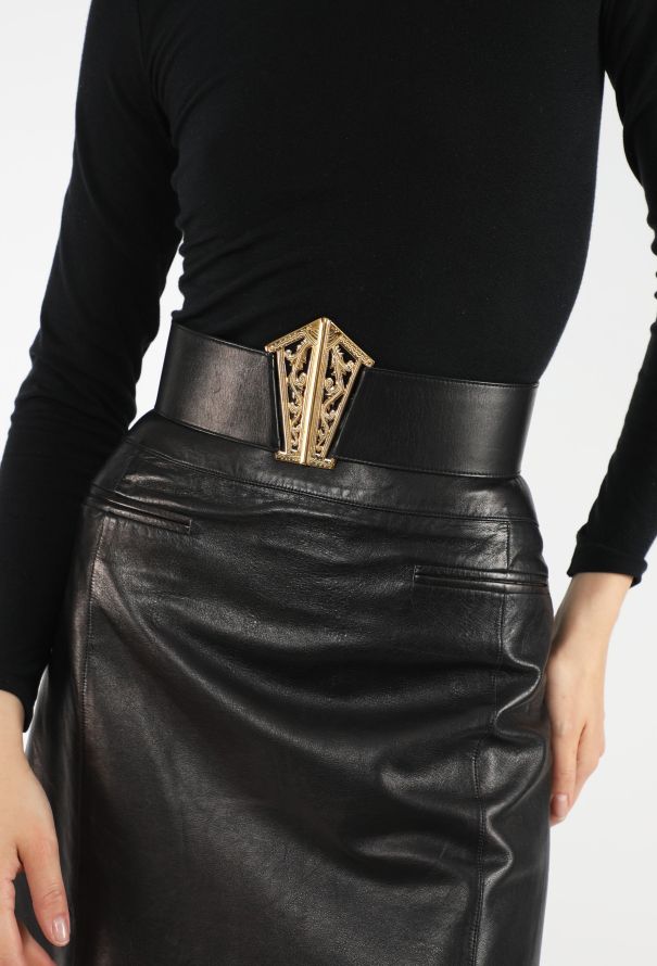 Chanel Filigree Leather Belt , S/S 1990 - 3