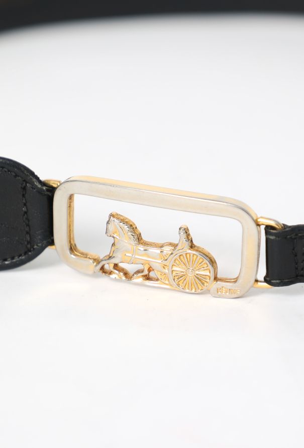 Céline Vintage Calèche Leather Belt - 2