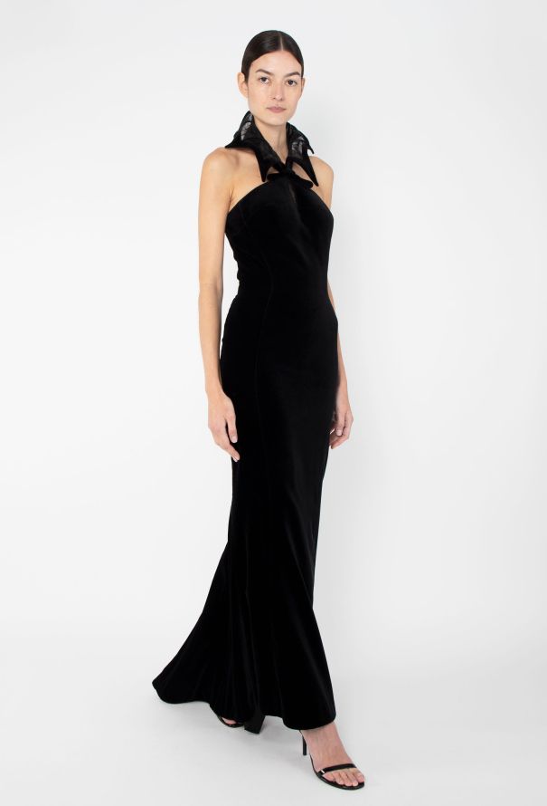 Thierry Mugler COLLECTOR Late '80s Velvet Spider Gown - 4