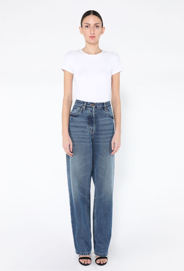 Prada 2025 Wide Leg Denim Jeans - 1
