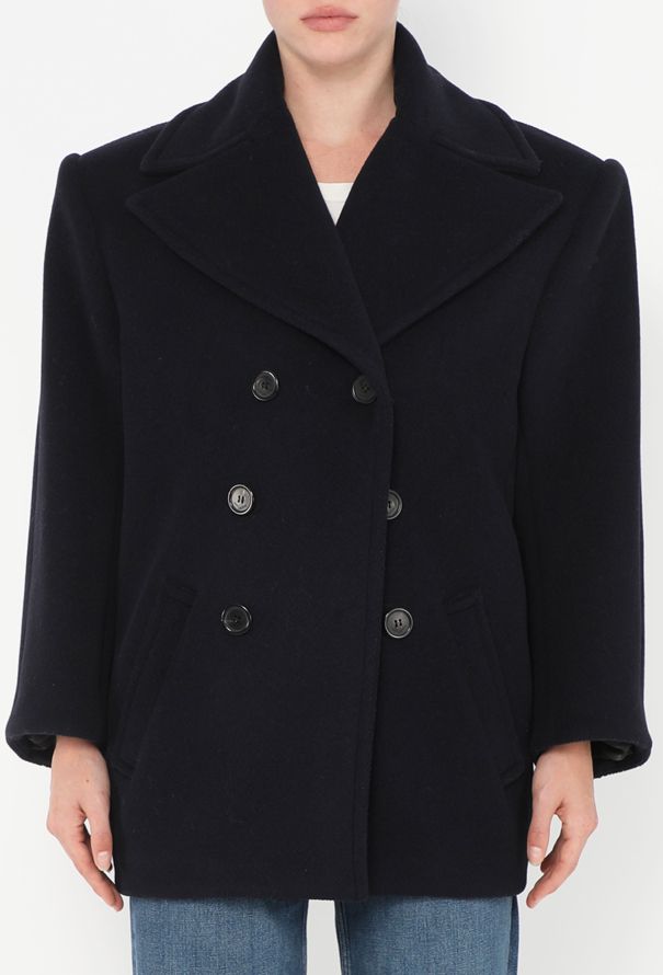 Saint Laurent F/W 2022 Oversized Chevron Peacoat - 4