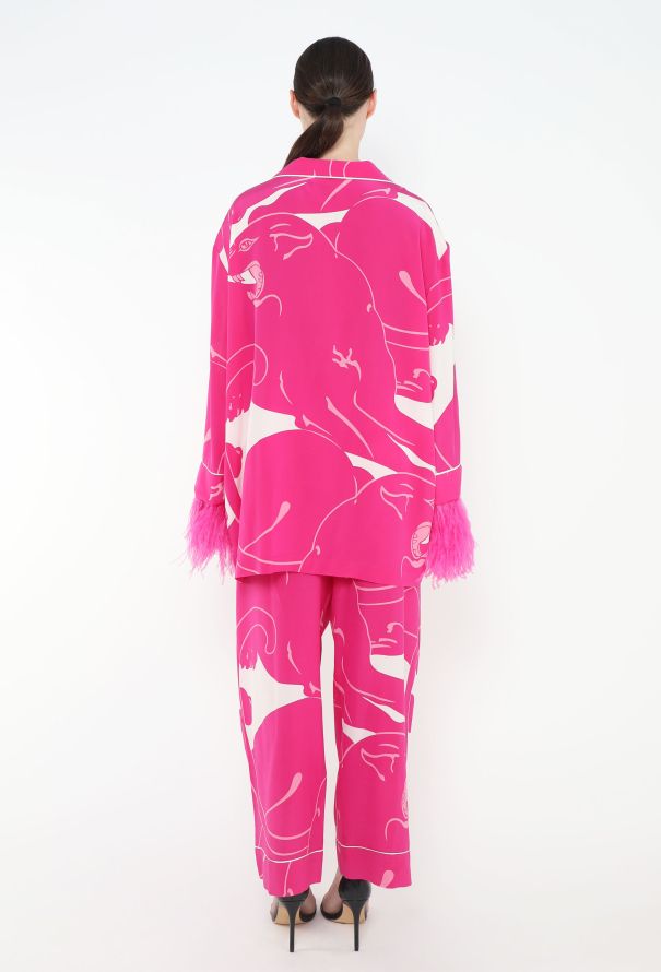 Valentino Pre-Fall 2023 Panther Plume Ensemble - 7