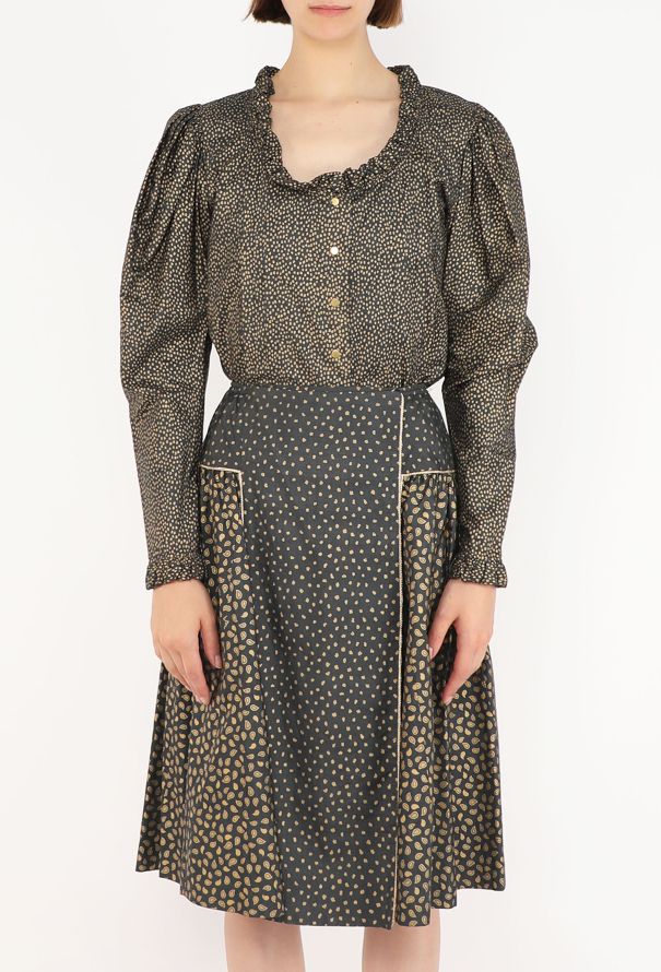 Saint Laurent Paisley Dupont Silk Ensemble, 1981 - 5