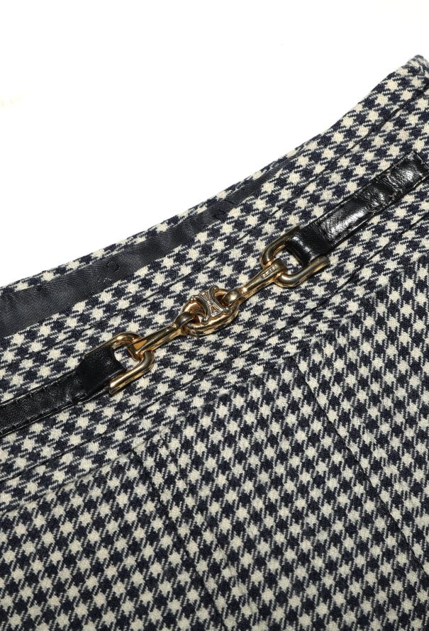 Céline '70s Triomphe Houndstooth Skirt - 5 Céline '70s Triomphe Houndstooth Skirt - 5