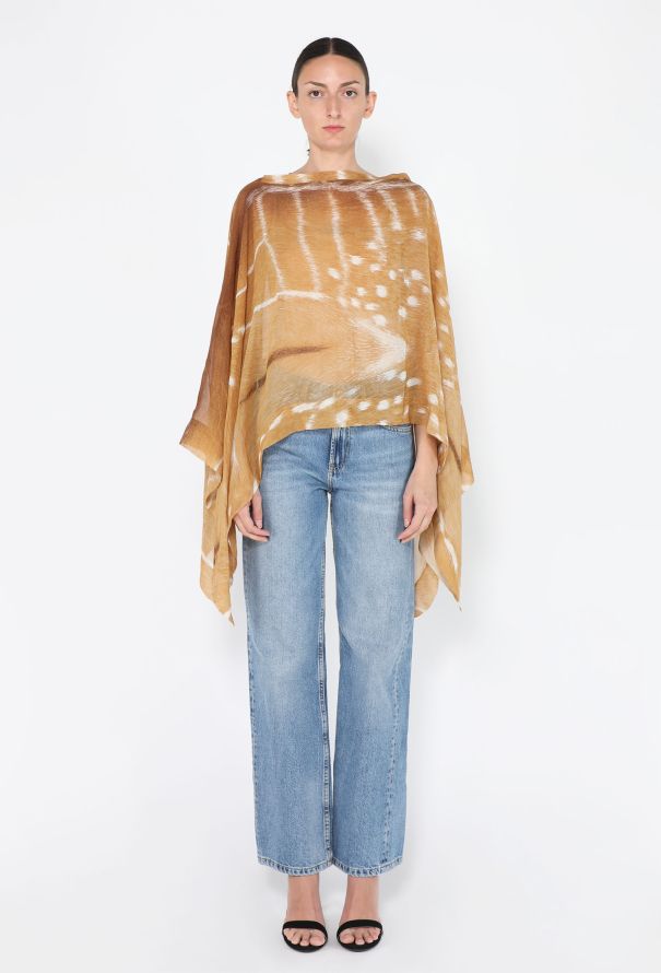 Saint Laurent Gazelle Printed Silk Top, S/S 2002 - 1
