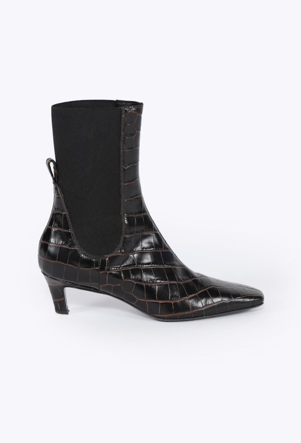 Toteme 2023 Embossed Mid Heel Boots - 1