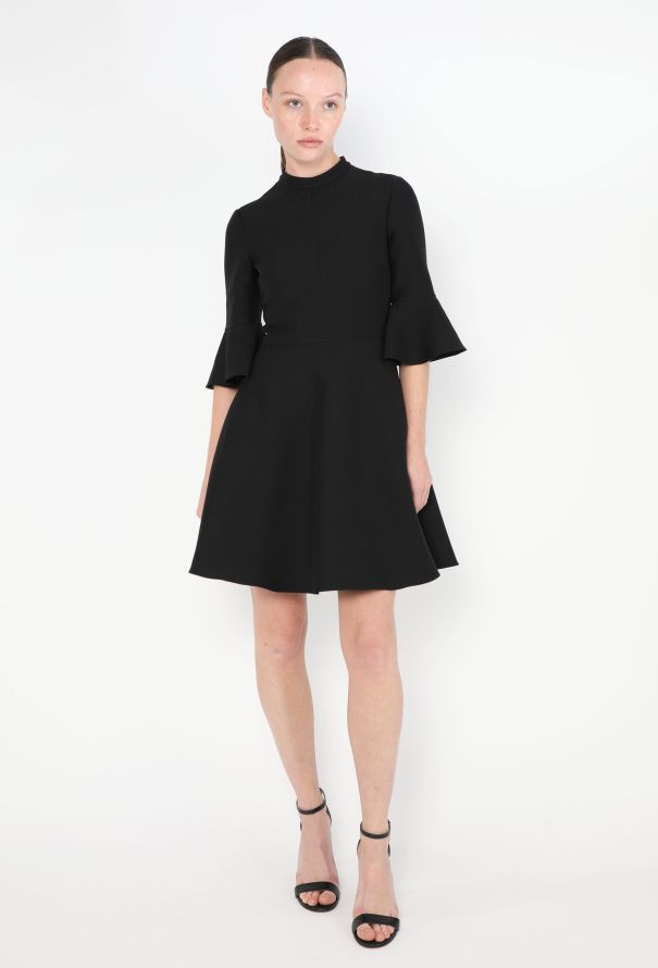 Valentino Crêpe Bell-Sleeve Dress - 1