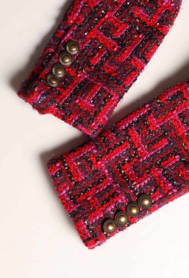 Saint Laurent F/W 2021 Embellished Tweed Jacket - 8