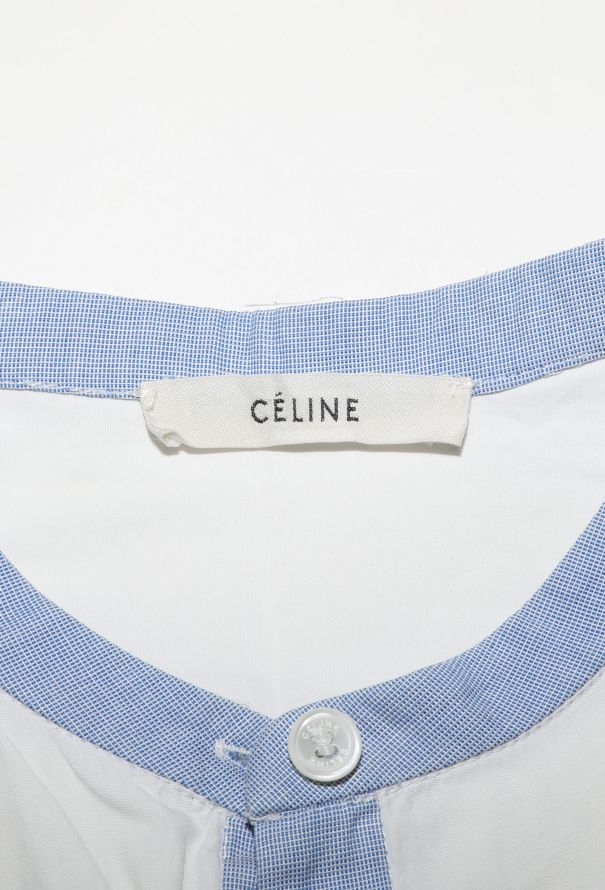 Céline Bicolor Cotton Tunic Top - 6