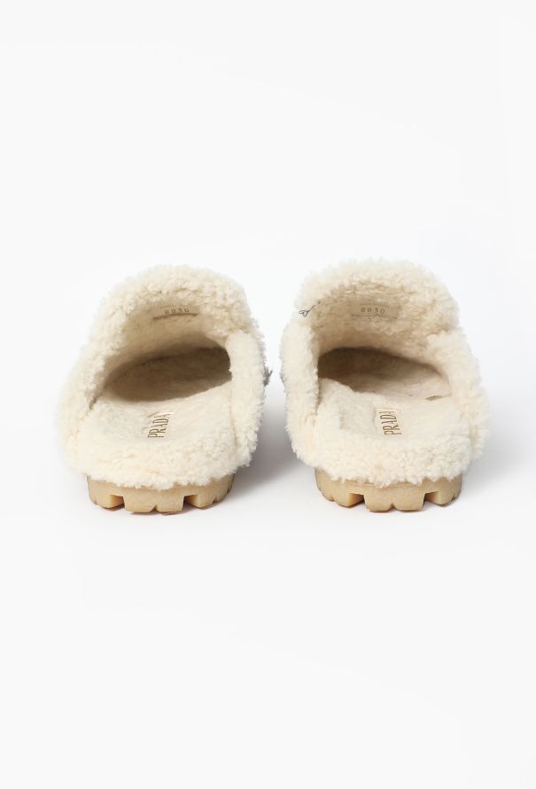 Prada 2025 Suede Shearling Mules - 4