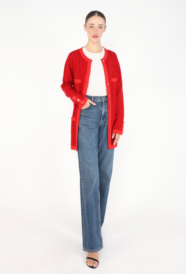 Chanel RARE F/W 1994 Cashmere Emblem Cardigan - 5